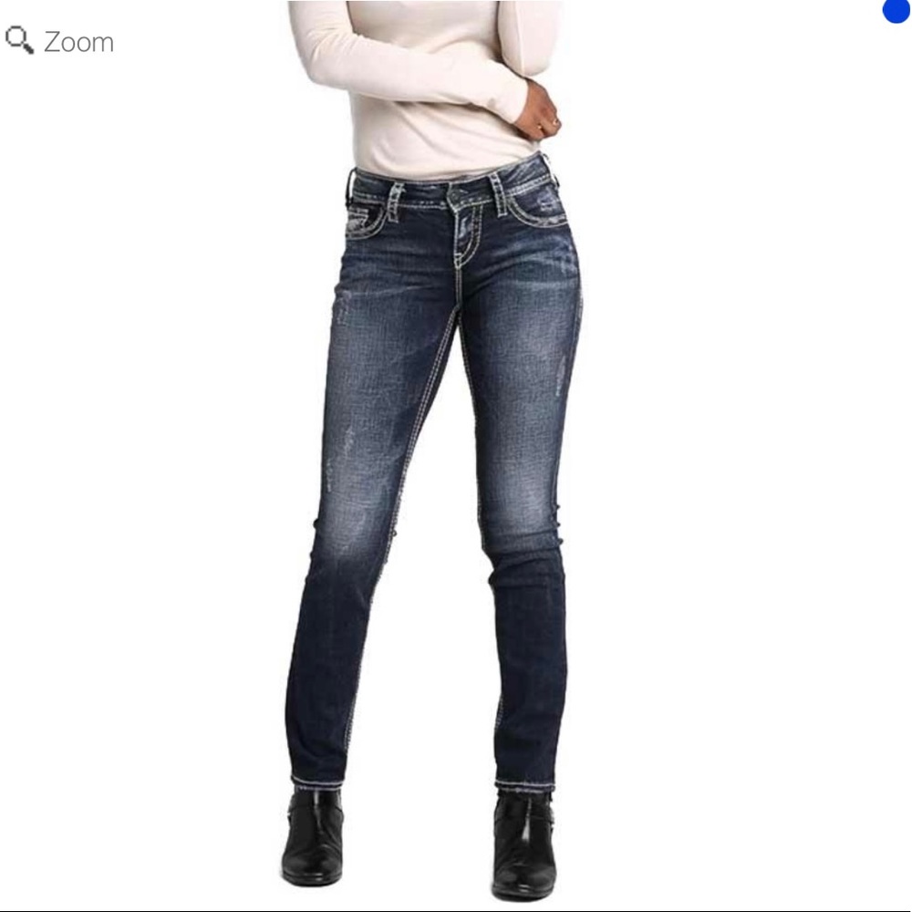 Silver Jeans Suki 17” Mid Rise - Skinny Size 27W